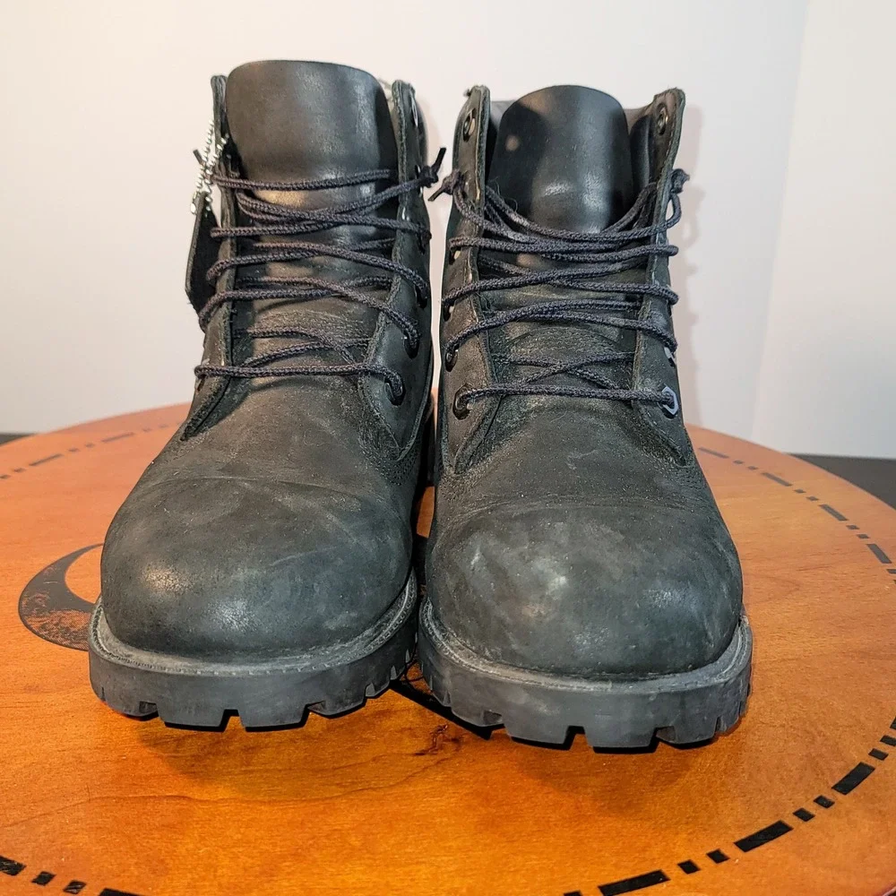 Timberland 6 Inch Premium Waterproof Boots Black Nubuck Leather 12907 Mens 7